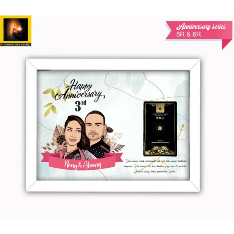 KADO PERNIKAHAN FRAME GIFT MINIGOLD