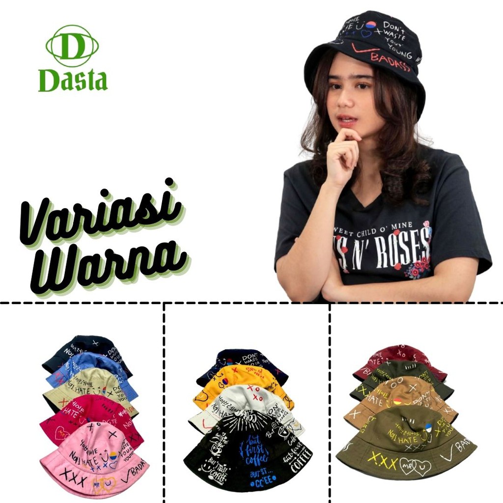 Topi Bucket Badas (Dewasa) Korean Style | Topi Korea | Topi Bucket