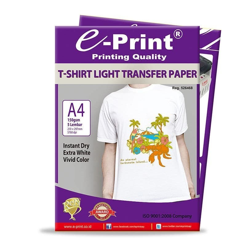 

e-Print T-Shirt Transfer Paper Light A4 / Kertas Transfer