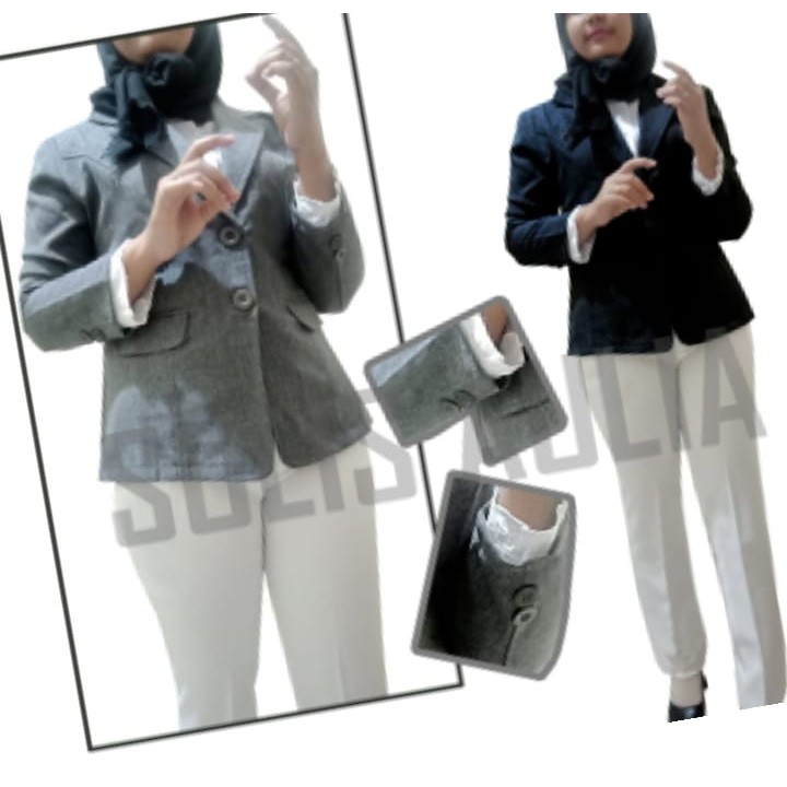 Blazer kerja wanita/Blazerformal/blazer tangan kancing fashion