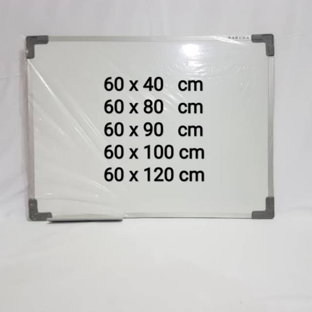 Whiteboard 60 x 40 cm papan tulis 40 x 60 cm bisa gojek grab