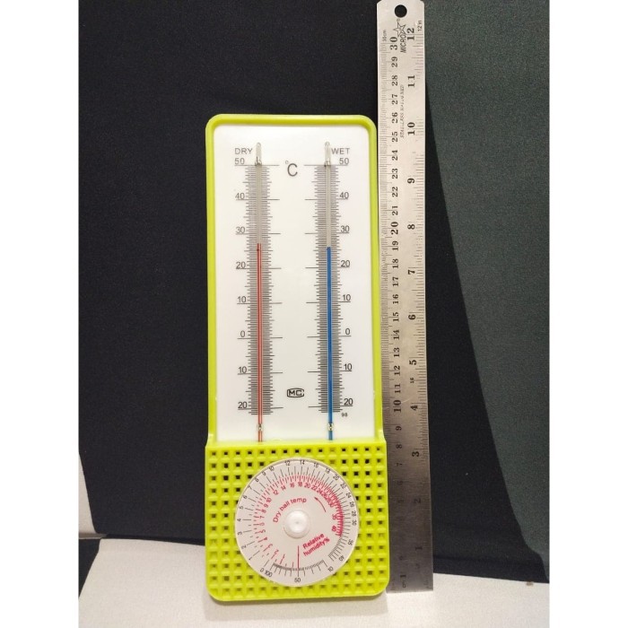 [ GRAY.STORE178 ] Termometer Bola Basah dan Bola Kering Psikrometer Thermometer Wet and Dry -TDW