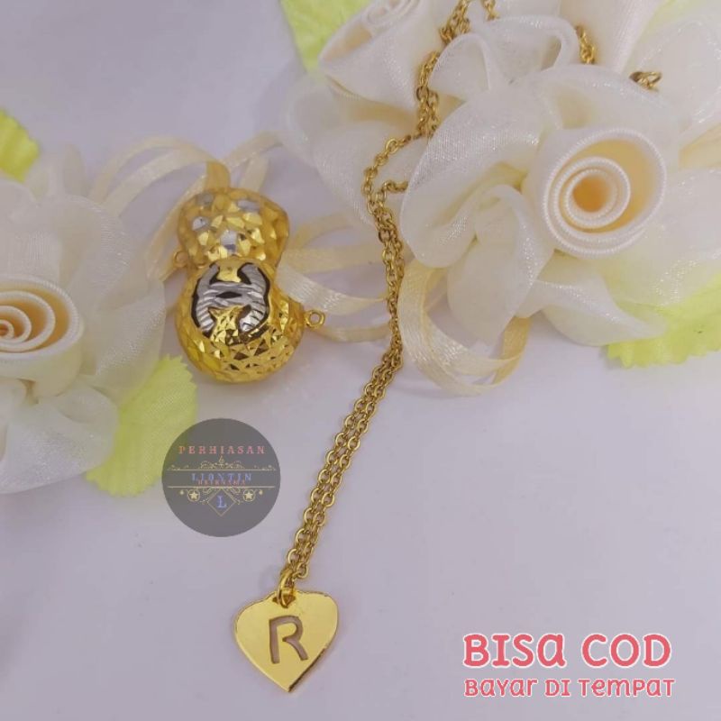 KALUNG LOVE UKIR NAMA LAPIS EMAS 24K | ANTI KARAT DAN ANTI LUNTUR