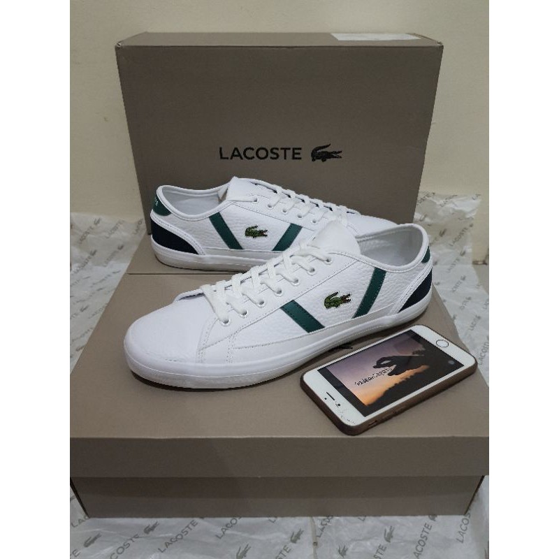 Sepatu Lacoste Sideline 120 5 CMA White Navy Green Original New