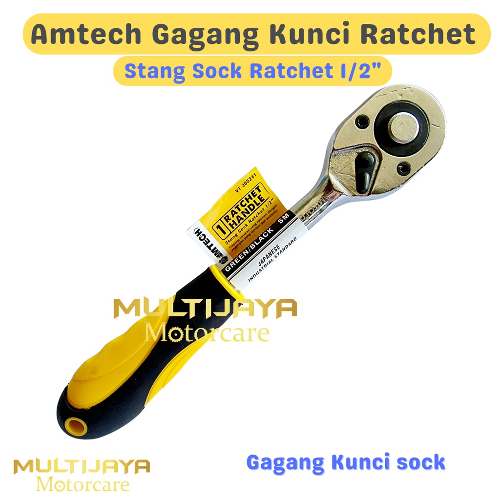 AMTECH Gagang Kunci Shock Sok Ratchet - Rachet Otomatis 1/2 Inch