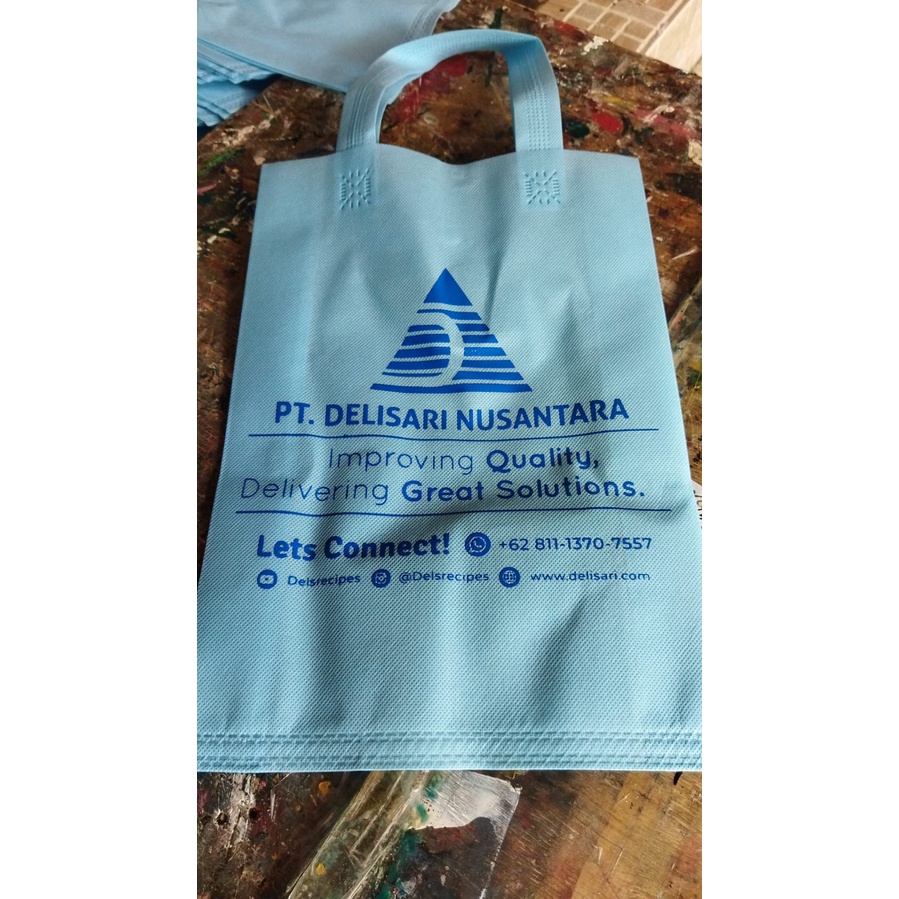 

Goodie bag 38x45x8 + sablon 1 sisi 1warna 100pcs