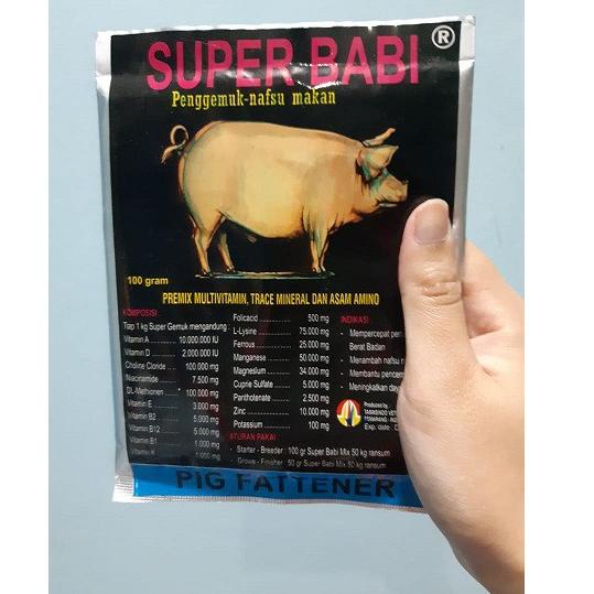 

READY SUPER BABI 100gr| Penggemuk Babi| Penambah Nafsu Makan Babi ❁ 866