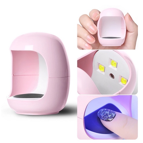 BISA COD MINI UV LED MESIN PENGERING NAIL GEL KUKU PALSU / Lampu LED UV Mini 6W Portabel Nail Dryer-1