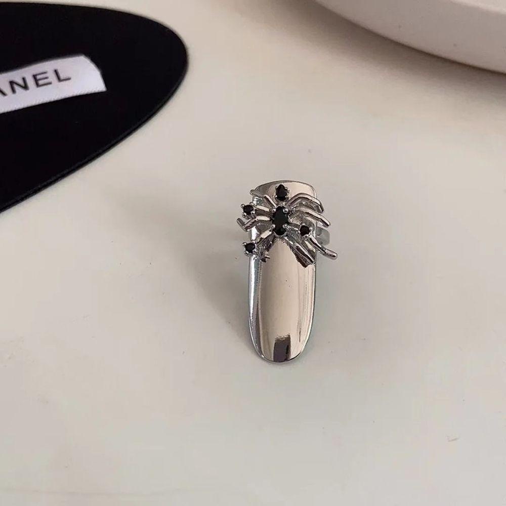 Mxbeauty Cincin Model Terbuka Adjustable Desain Laba-Laba Gaya Punk Gothic Untuk Wanita