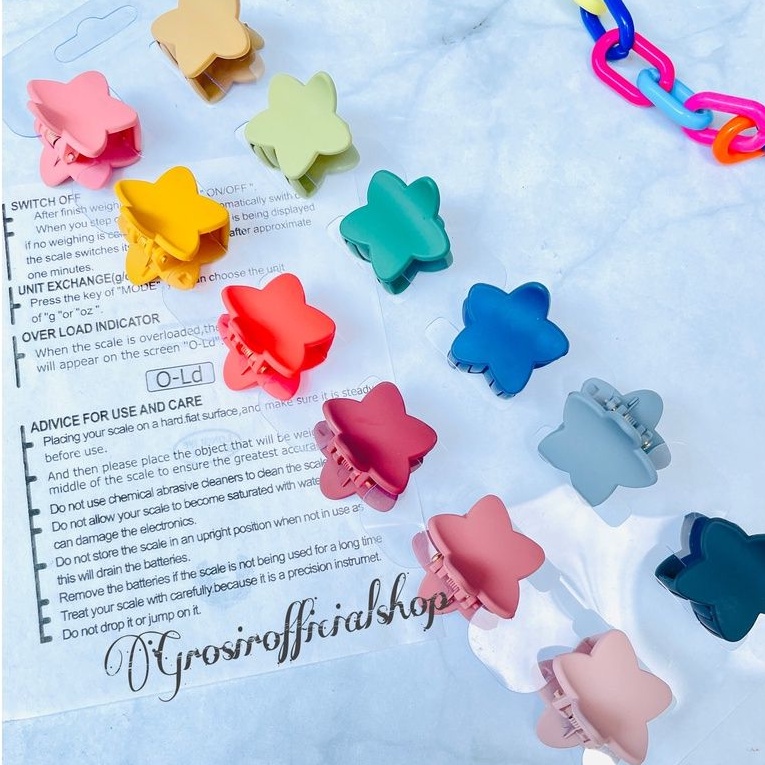 Jedai Doff 3cm Bintang Jepit Salon Korea Matte Mini Hair Claw Clips