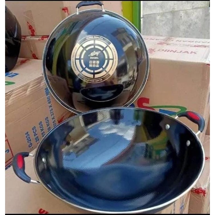 Wajan enamel kuping 34cm gsf