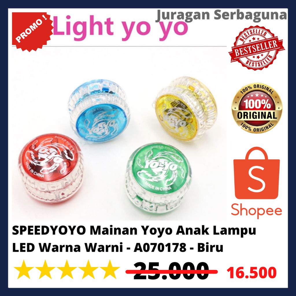 SPEEDYOYO Mainan Yoyo Anak Lampu LED Warna Warni - A070178 - Biru