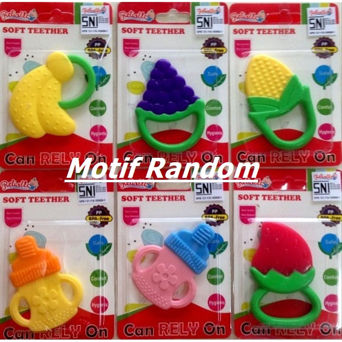 Reliable Gigitan Bayi Silicone Motif Buah Random ORIGINAL-BPOM