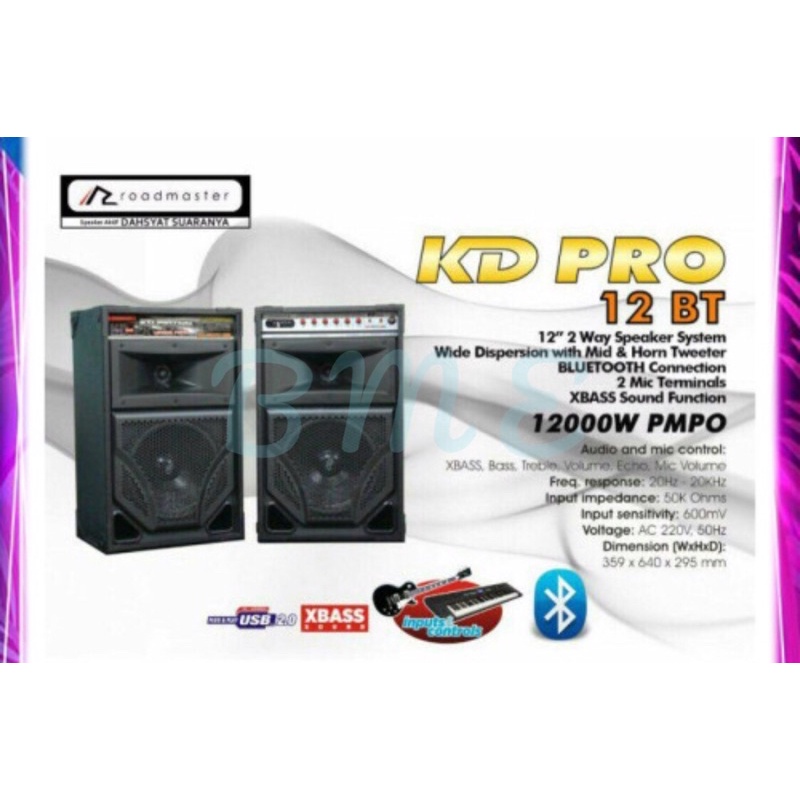 Speaker Aktif Roadmaster Kd Pro 12 USB BT New