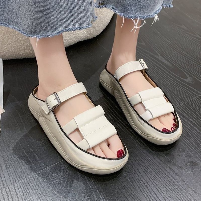 DDS5501 Sandal Wedges Wanita Fashion Import BOATS Tali Ready Jakarta Bisa COD (With Box)