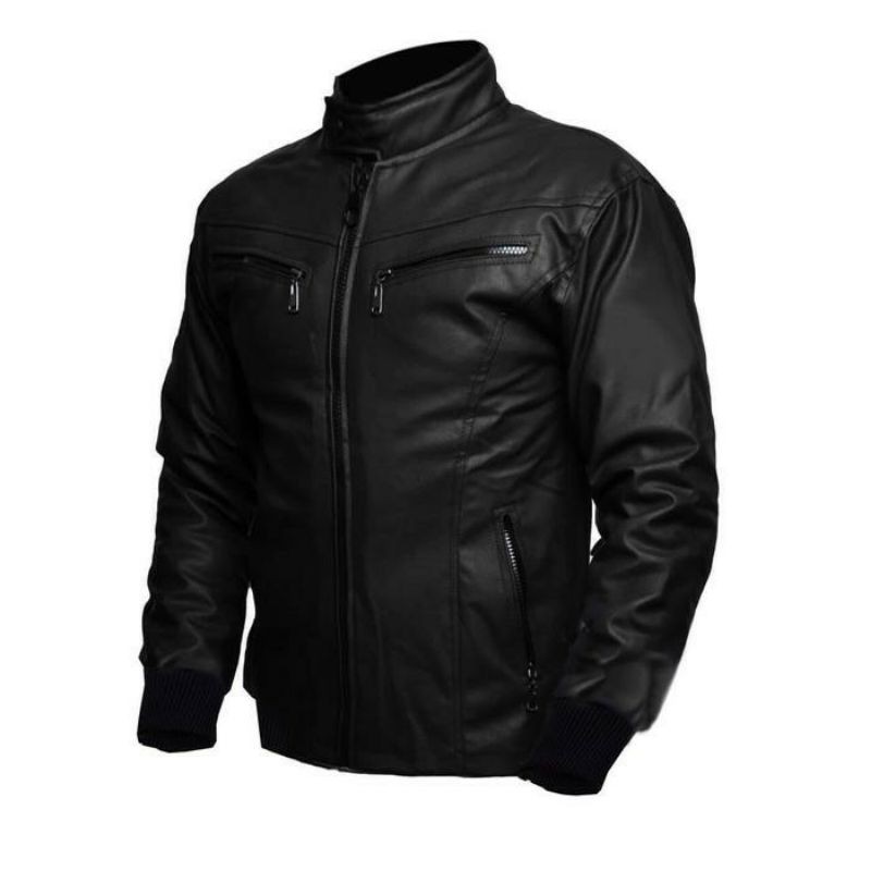 Jaket Kulit Distro BKR041 Premium Pria | Jaket Motor Bikers Touring cowok Laki laki