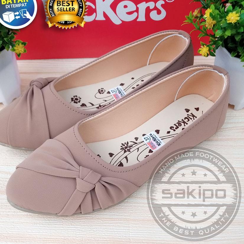 Bagus Banget.. PROMO 12.12 BIRTHDAY SALE SEPATU BALET WANITA DEWASA / FLAT SHOES PITA SAMPING NEVADA