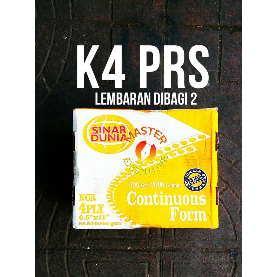 

Unik Sinar Dunia Kertas Continuous Form HVS 4 Ply 9.5 " x 11 " K4 PRS Diskon