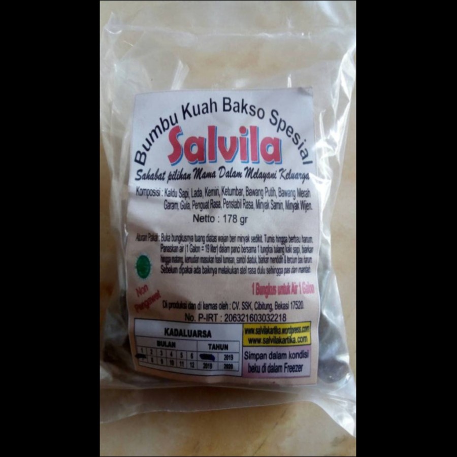 

BUMBU KUAH BAKSO SPESIAL RASA AROMA SAPI "SALVILA