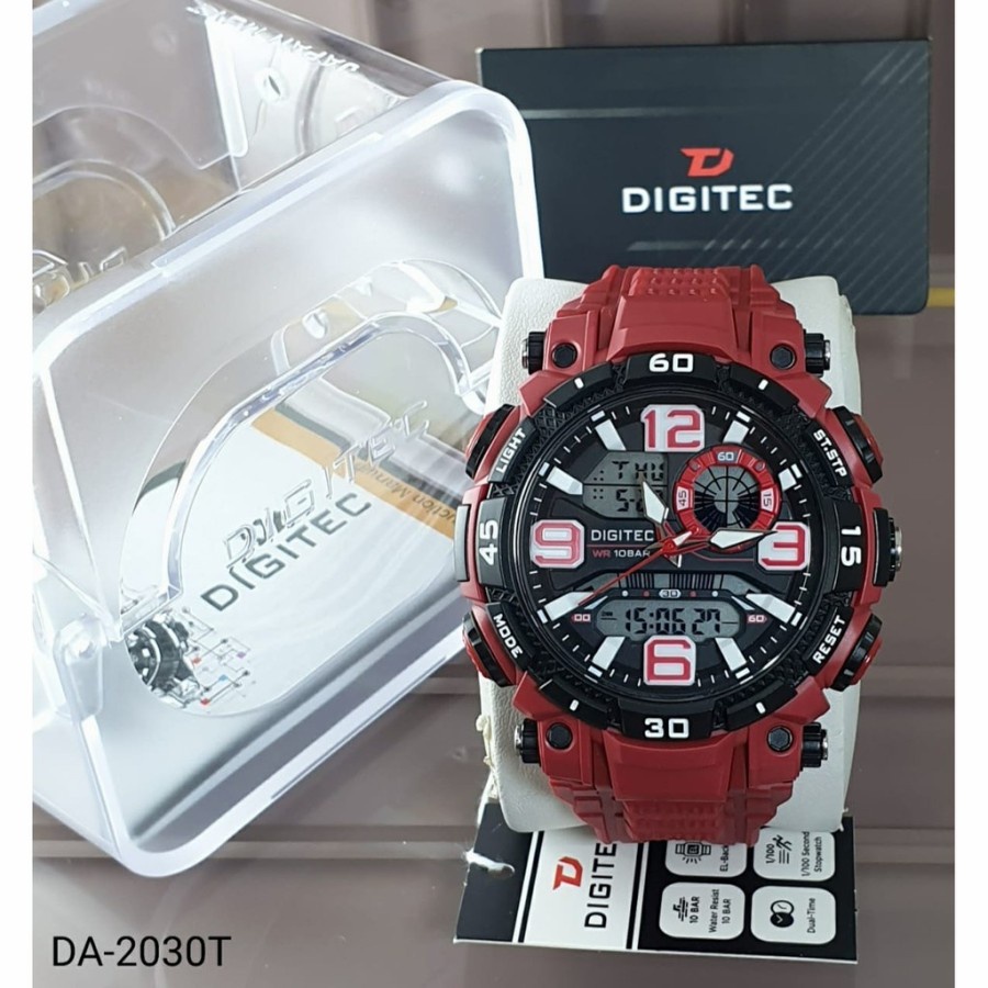 Digitec 2030 dualtime jam tangan pria sport original strap rubber