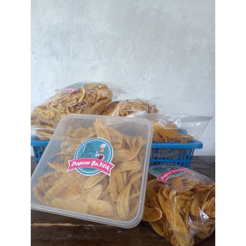 

Keripik pisang manis ukuran 250 gram