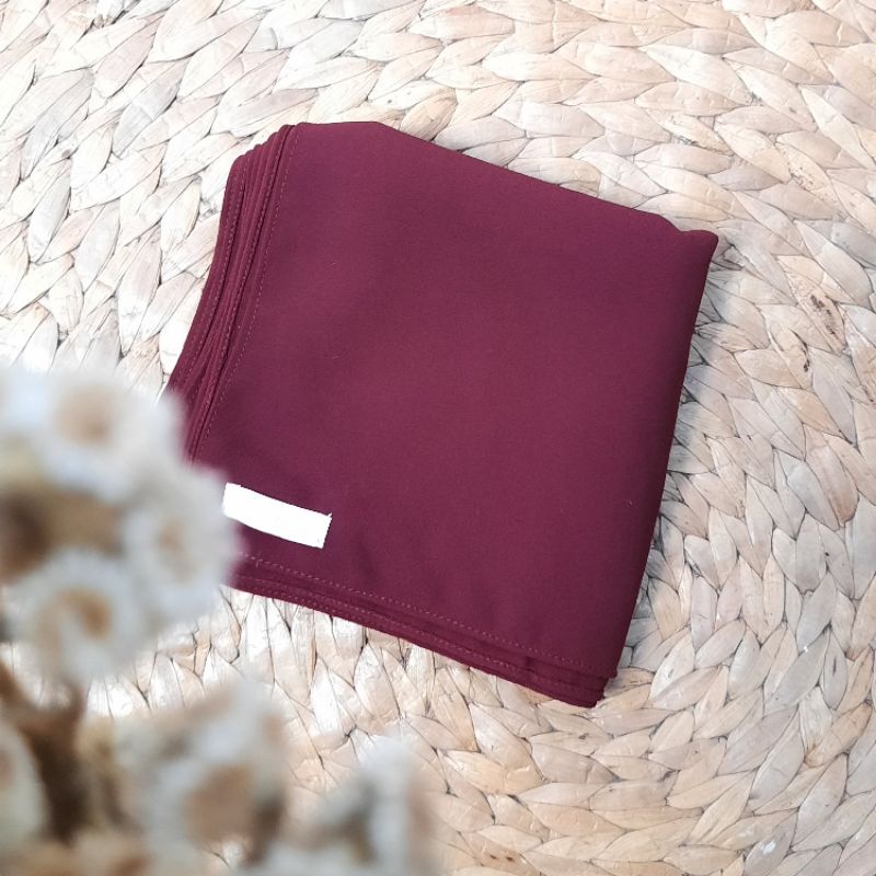(PART 1) PASHMINA 200x100 SET CADAR/PASHMINA JUMBO CERUTI/PASMINA SYARI-dark Maroon