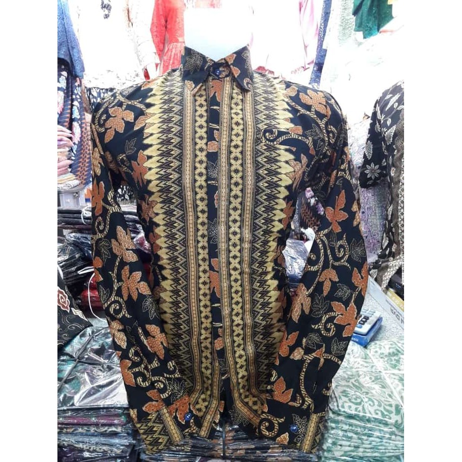 kemeja batik lengan panjang trend