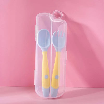 Peralatan Sendok Garpu MPASI Bayi / Peralatan Makan Bayi Silicone - BPA FREE