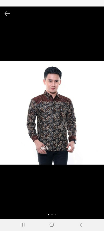 Batik Couple Keluarga Modern Sania Ruffle Ori Ndoro Jowi Mataram Coklat Seragam Batik Set Pekalongan