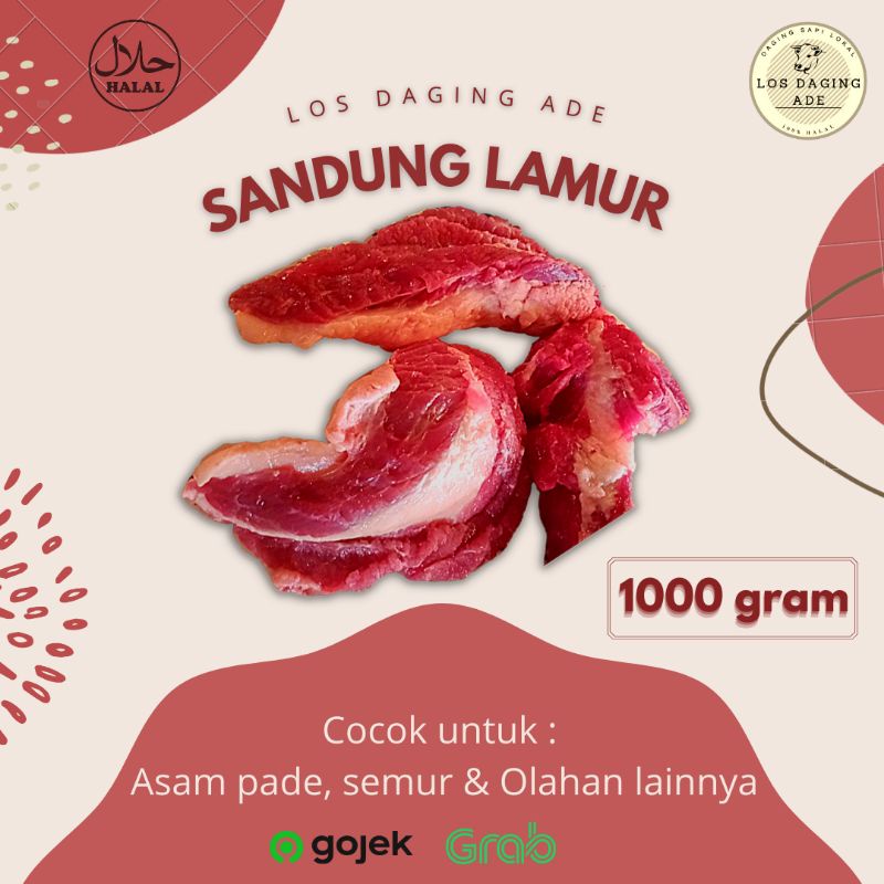 

Daging Sapi Sandung Lamur Lokal Segar | 1000 gram