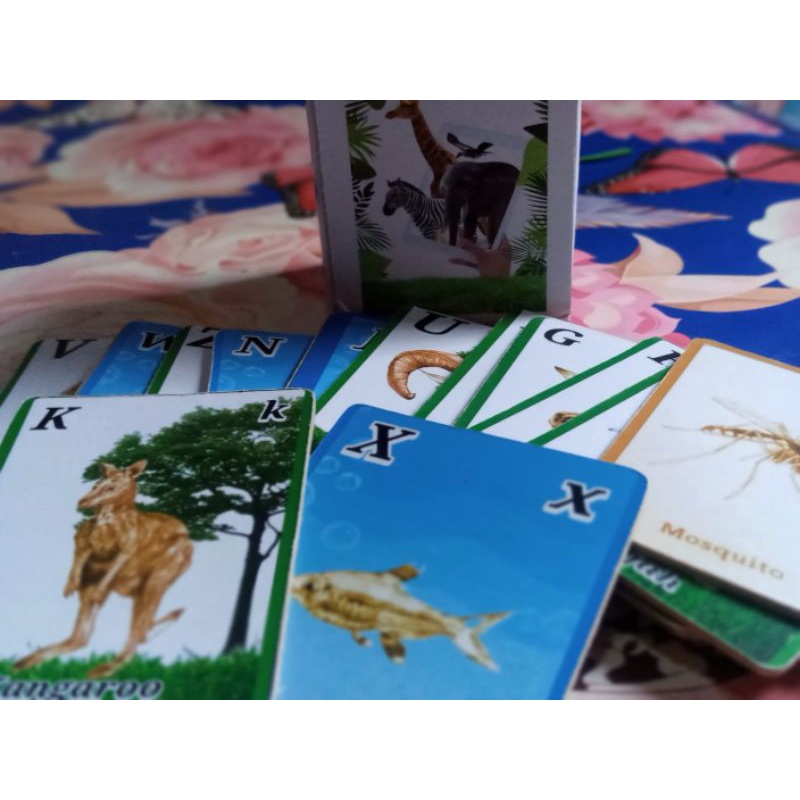 Mainan Edukasi Anak FlashCard 4D animal food animal COD