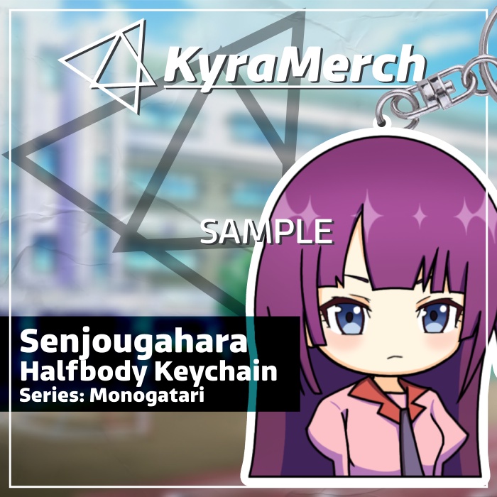 Keychain Halfbody Anime Monogatari Senjougahara
 | KyraMerch Anime Fanmerch Dealer