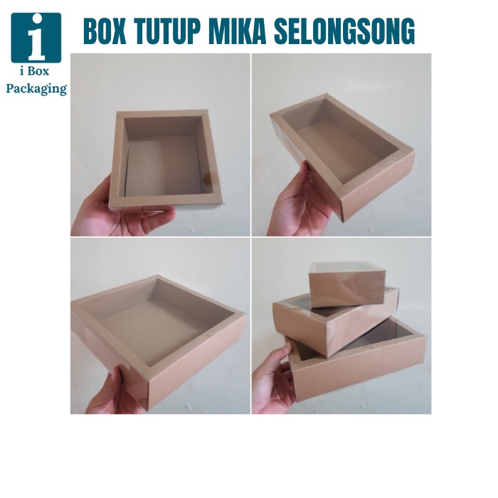 

[ 5 Pcs ] Cheese Cake Box Lapis Legit Brownies Kotak Kue Pudding Dessert Dus Bolu Tutup Mika Selongsong