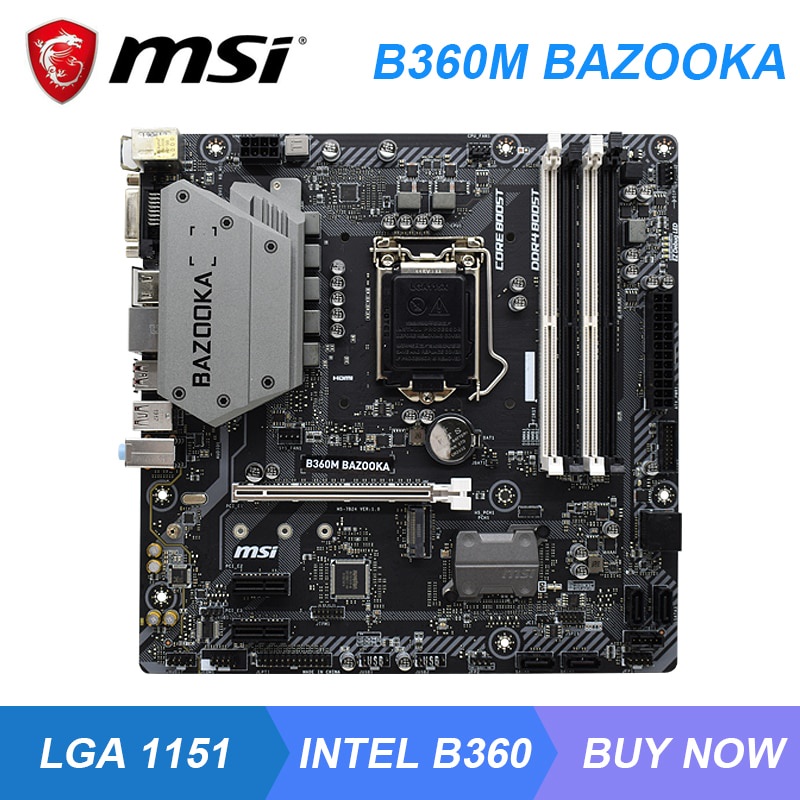 PREORDER MSI B360M BAZOOKA Mining Motherboard B360 Motherboard 1151 Support Core i7 9700KF i9 9900KF