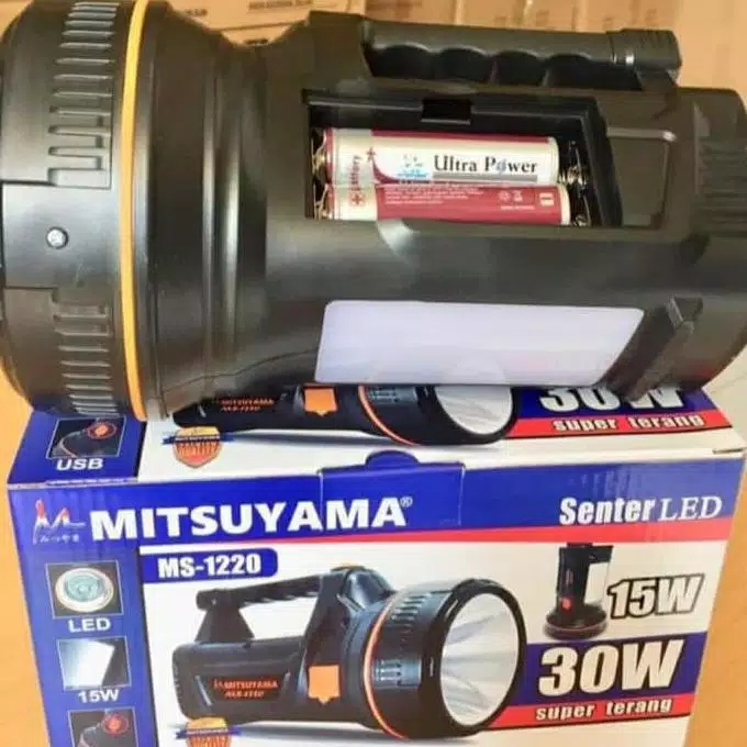 BIG SALE .... SENTER TANGAN / SENTER TANGAN MITSUYAMA MS-1221 30 WATT / LAMPU SENTER SUPER TERANG