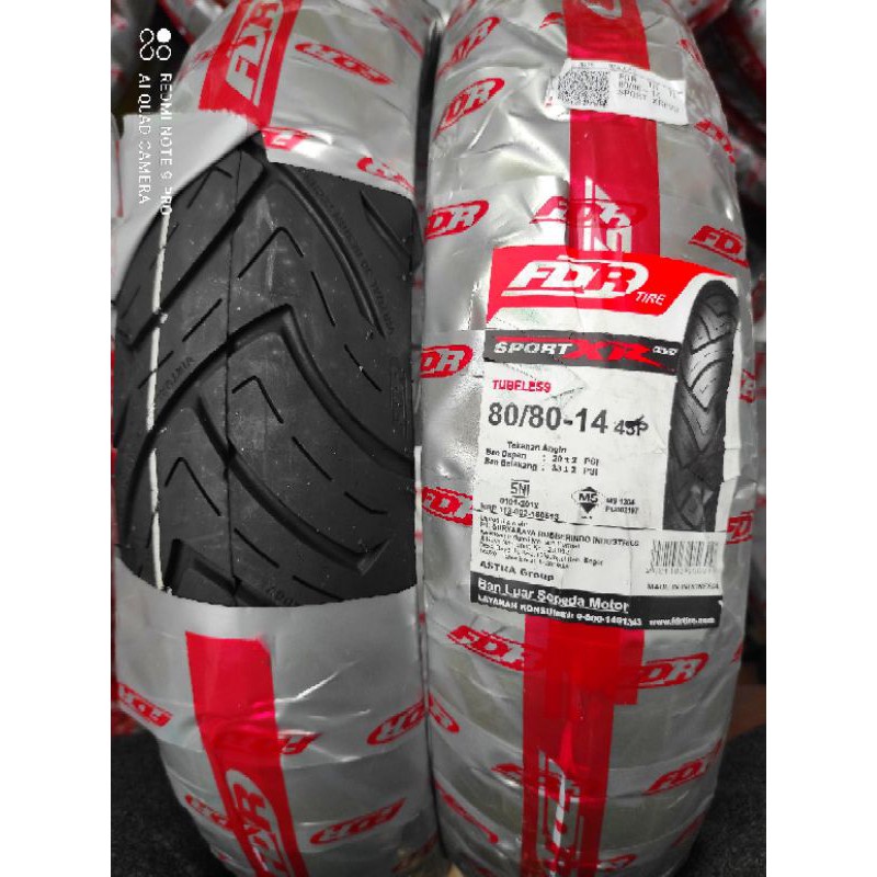 Ban tubles matic depan FDR sport xr evo 80/80.14 free pentil for all matic