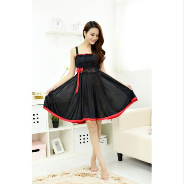 JOS743 Baju Tidur Dress Teddy Lingeri