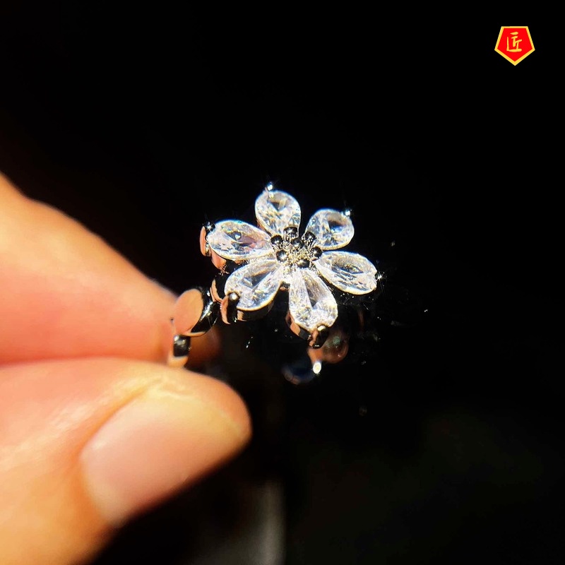 [Ready Stock]Women's Cool Flower Ring Fashion Exaggerated