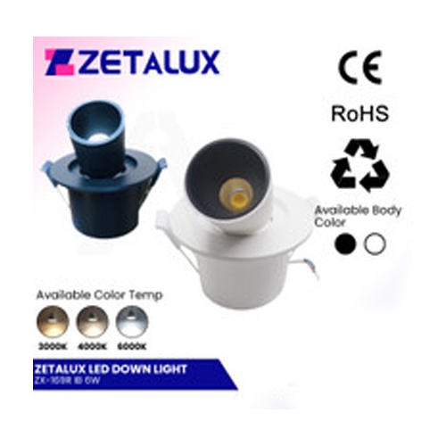 LAMPU DOWNLIGHT LED INBOW/DITANAM 6W 3 CAHAYA ZETALUX 169R