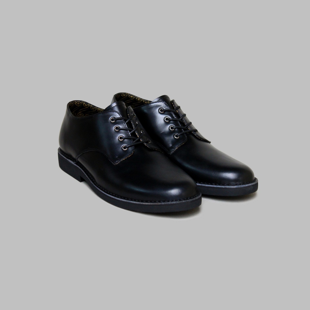 ARTAP Footwear - Sepatu Kulit Asli Pria Sepatu Pantofel Resmi - Law Full Black