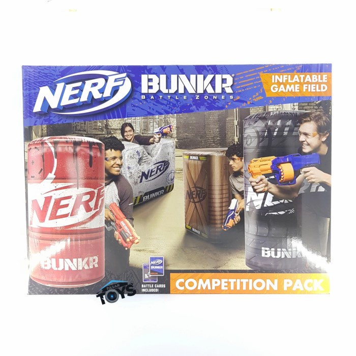 Jual Nerf Bunkr Battle Zones Competition Pack Inflatable Original