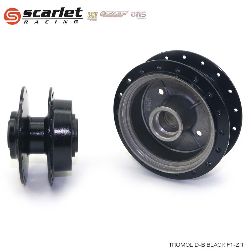 Scarlet Racing - Tromol Trombol Hub Depan Belakang Black Chrome F1ZR , FIZR , FORCE1