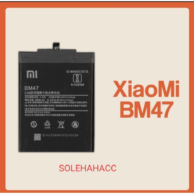 batrei tanam Xiaomi REDMI hp 4X original tipe BM 47 original OEM batrei BM 47
