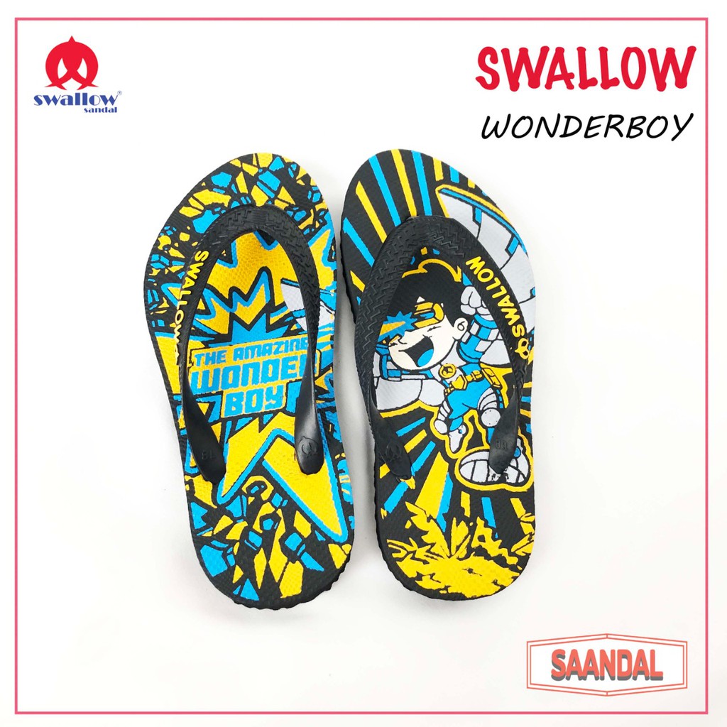 Sandal Jepit Anak Swallow Wonder Boy Wonderboy Anak Laki-laki superhero (BISA SATUAN)