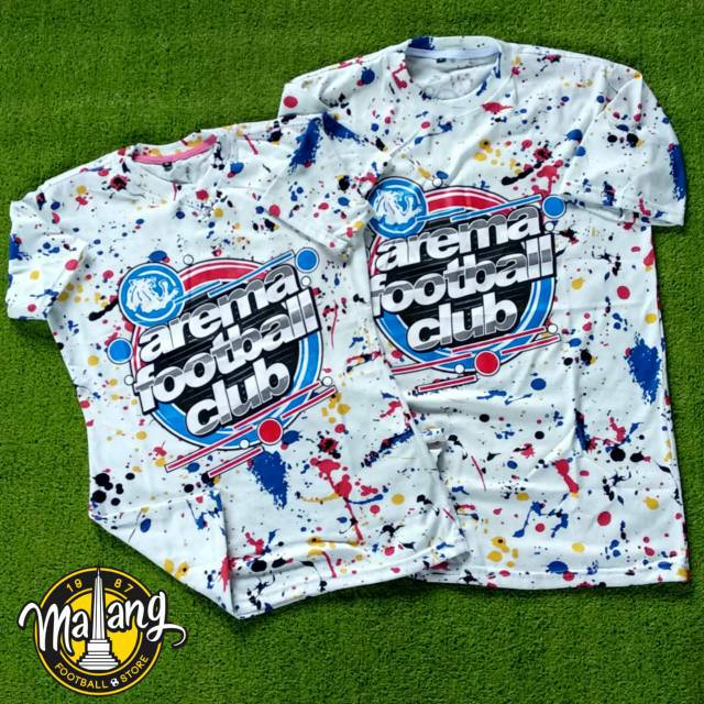 kaos baju arema couple biru aremania aremanita