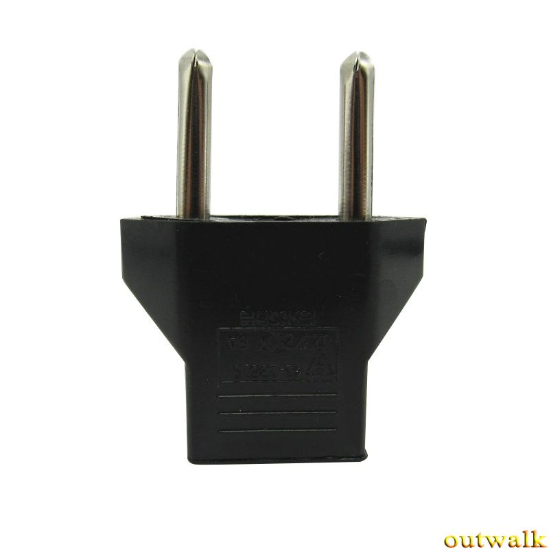 Adapter Konverter Power Socket Plug Eu Ke Usa / Eropa 2 Pin Portable Untuk Travel