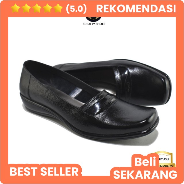 Grutty AX017 Sepatu Pantofel Wanita Kulit Asli Sepatu Formal Sepatu Pantopel Kerja Resmi Kantoran