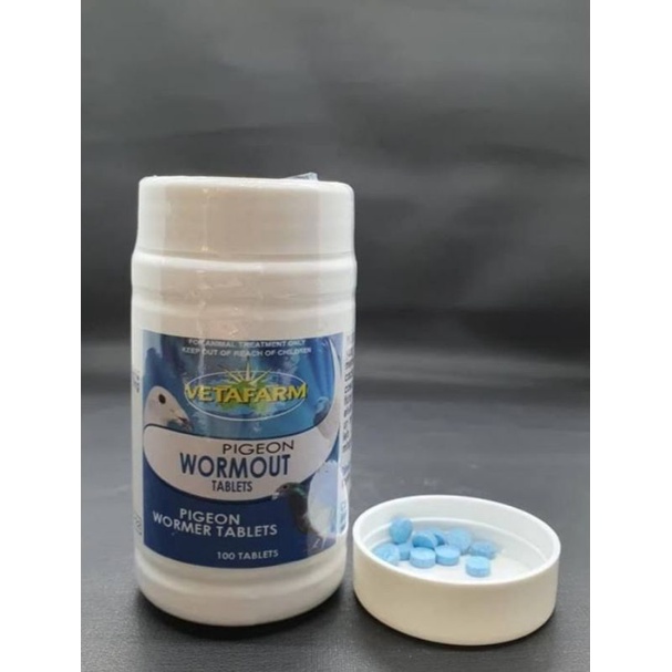 Obat cacing vetafarm worm out khusus burung dara merpati lomba kolongan balap pos tomprang