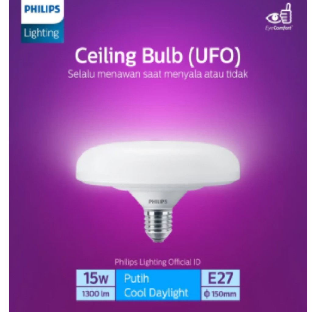 Philips MyCare UFO LEDbulb 15W E27 6500K Putih