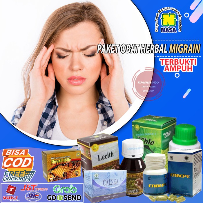 OBAT HERBAL MIGRAIN NASA OBAT SAKIT KEPALA - PAKET OBAT SAKIT MIGRAIN